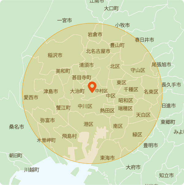 名古屋市中村区千成通・えびす歯科訪問部・地図